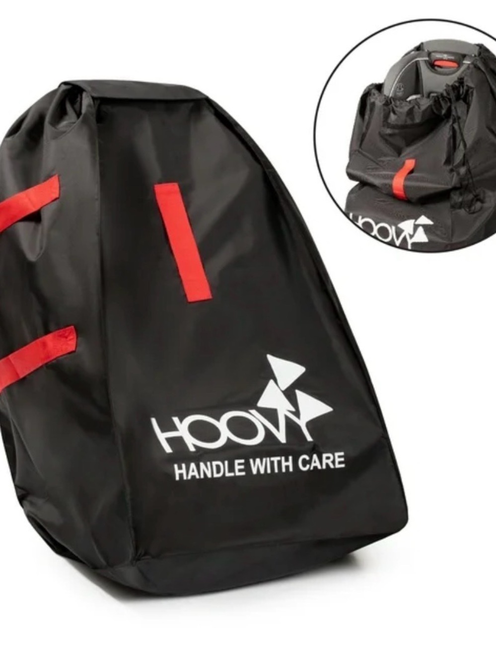Black Travel Bag Cover with Red Accents car seat cover checked luggage